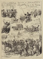 Unser Künstler in der Normandie, auf dem Weg zu den Rennen in Abbeville